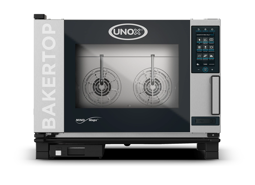 UNOX BAKERTOP MIND.Maps™ PLUS COUNTERTOP COMBI OVEN - 4 TRAYS: XEBC-04EU-EPRM